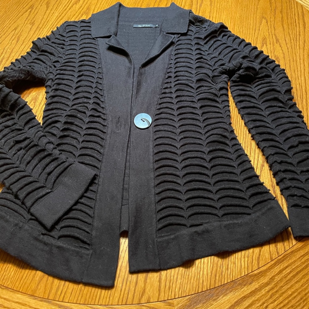 NIC + ZOE Black cotton sweater